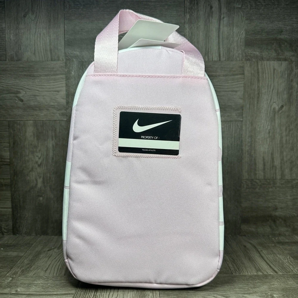 Nike Lunch Bag OS Pink Just Do It Insulated Canvas Swoosh NEW 9A2976-A8F